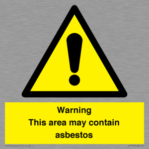 Warning This area may contain asbestos